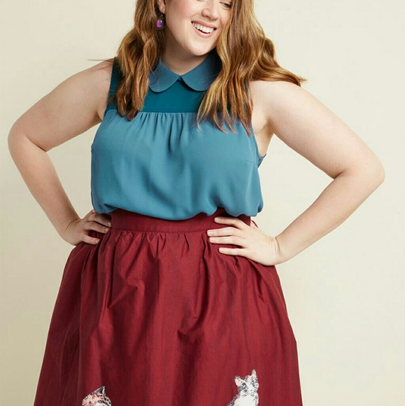 Modcloth Tops - Sleeveless Peter Pan Collar Top